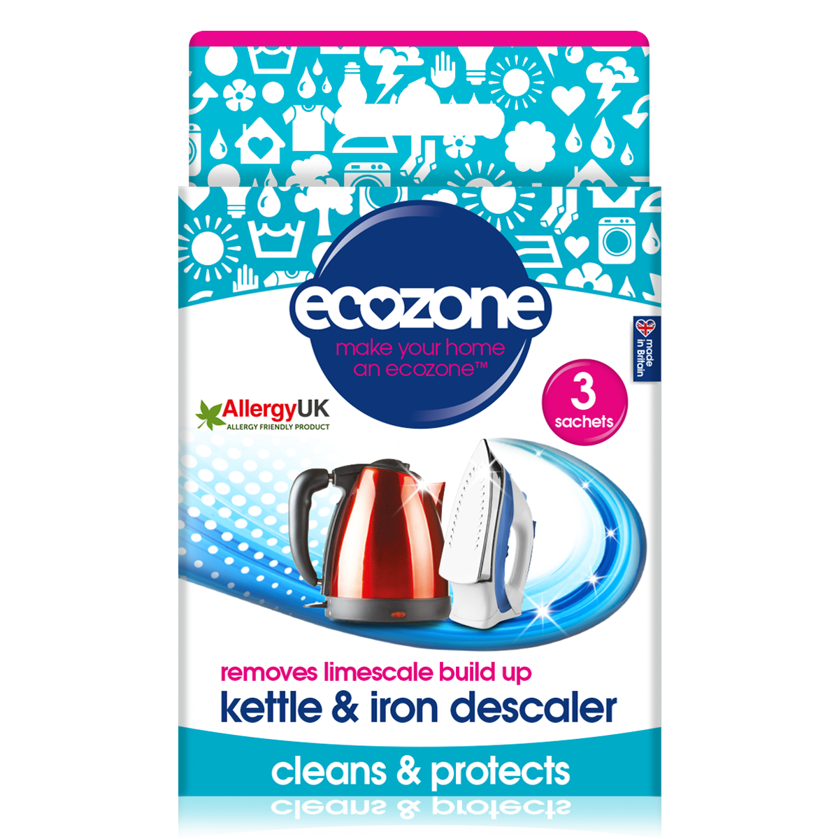 Ecozone Kettle and Iron Descaler 3 x 20g