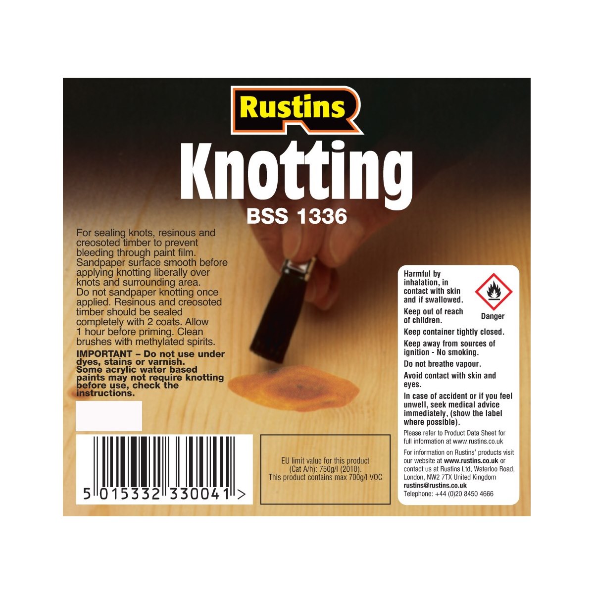 Rustins Knotting for sealing knots