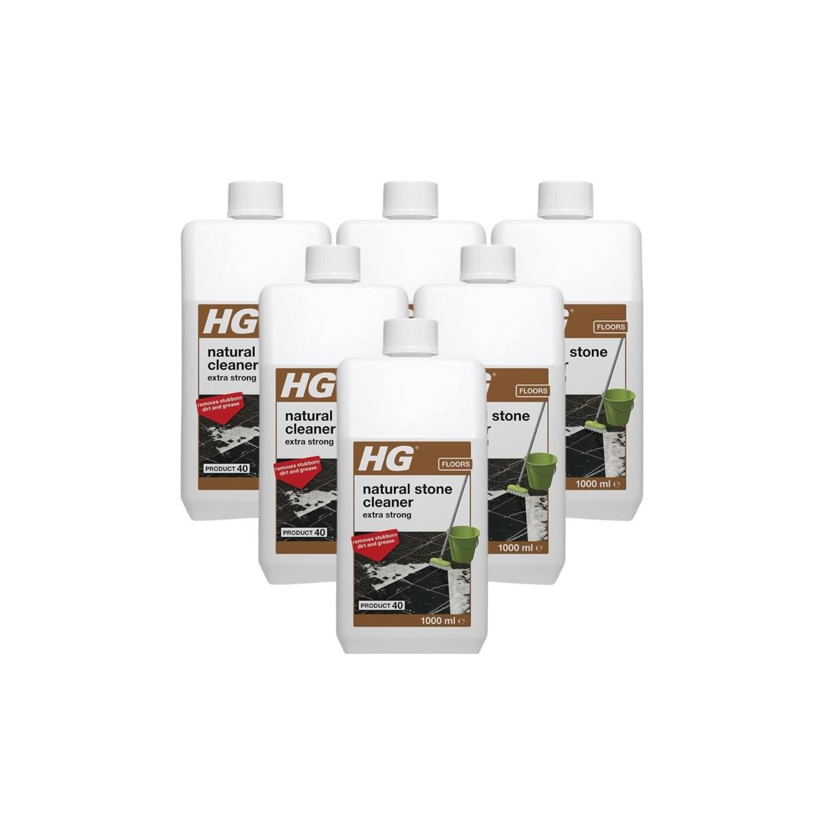 Case of 6 x HG Natural Stone Cleaner Extra Strong 1 Litre Product 40