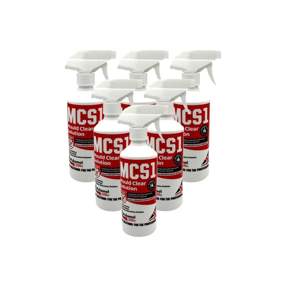 Case of 6 x Wykamol MCS1 Mould Clear Solution Spray 500ml