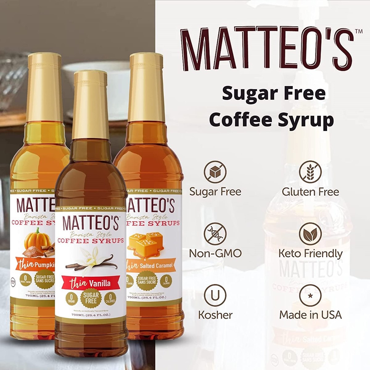 Matteos Sugar Free Coffee Syrup