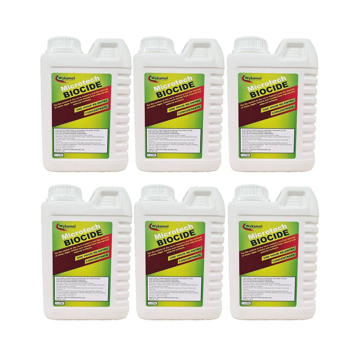 Case of 6 x Wykamol Microtech Biocide 1 Litre