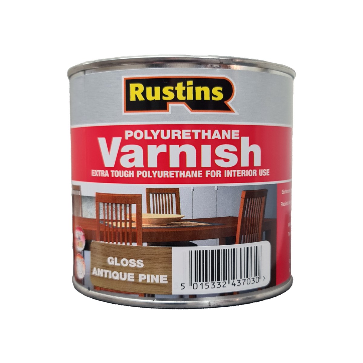 Rustins Polyurethane Varnish Gloss Antique Pine 500ml