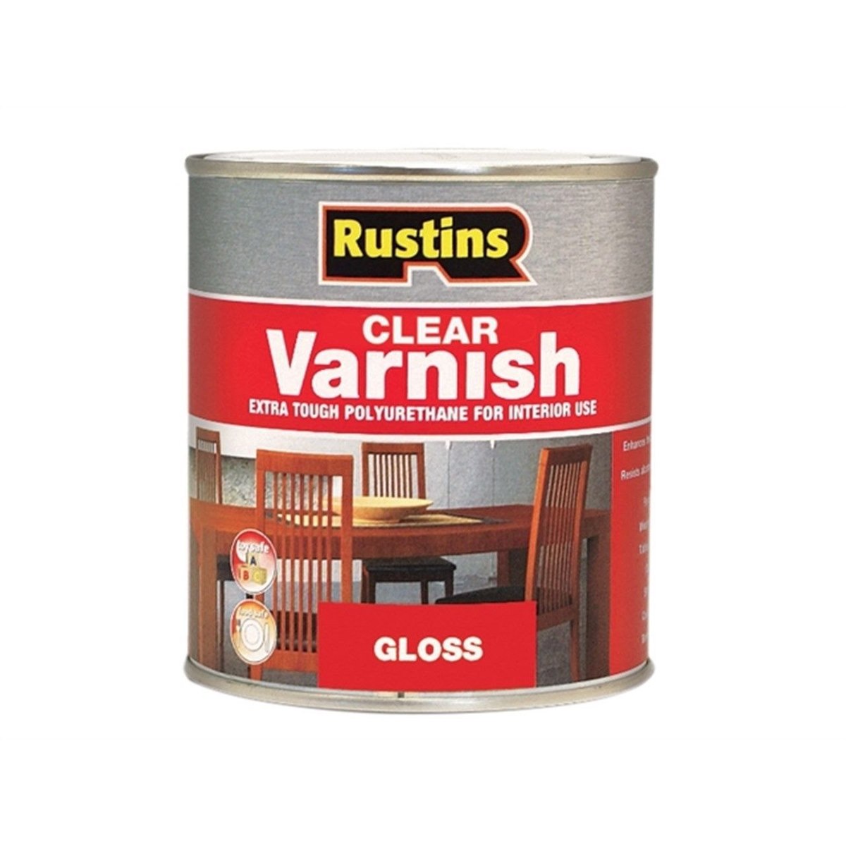 Rustins Polyurethane Gloss Clear Varnish 500ml