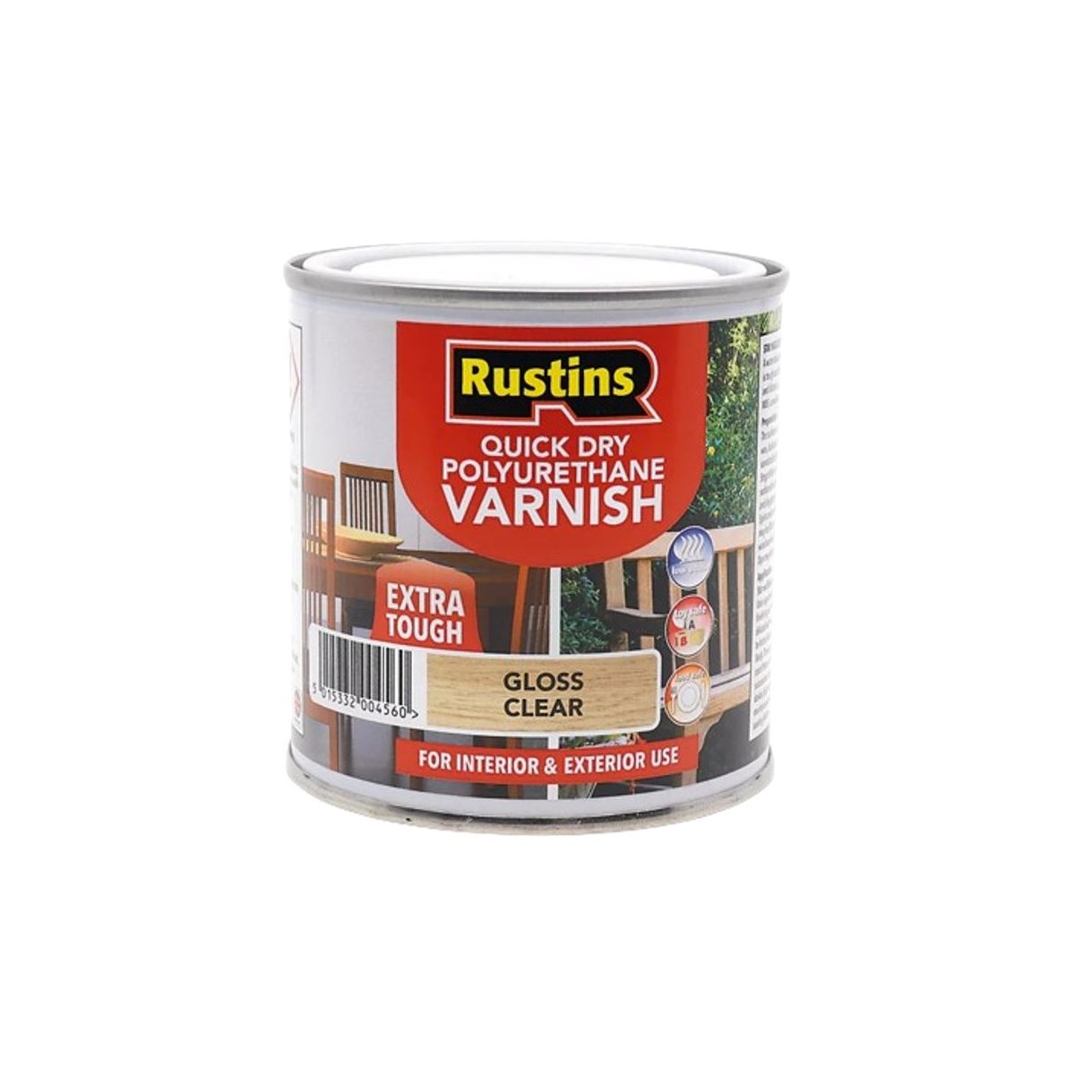 Rustins QD Polyurethane Vanish Extra Tough Gloss Clear 2.5L