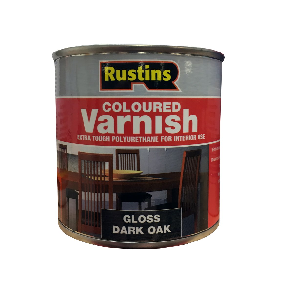 Rustins Polyurethane Varnish Gloss Dark Oak - 500ml