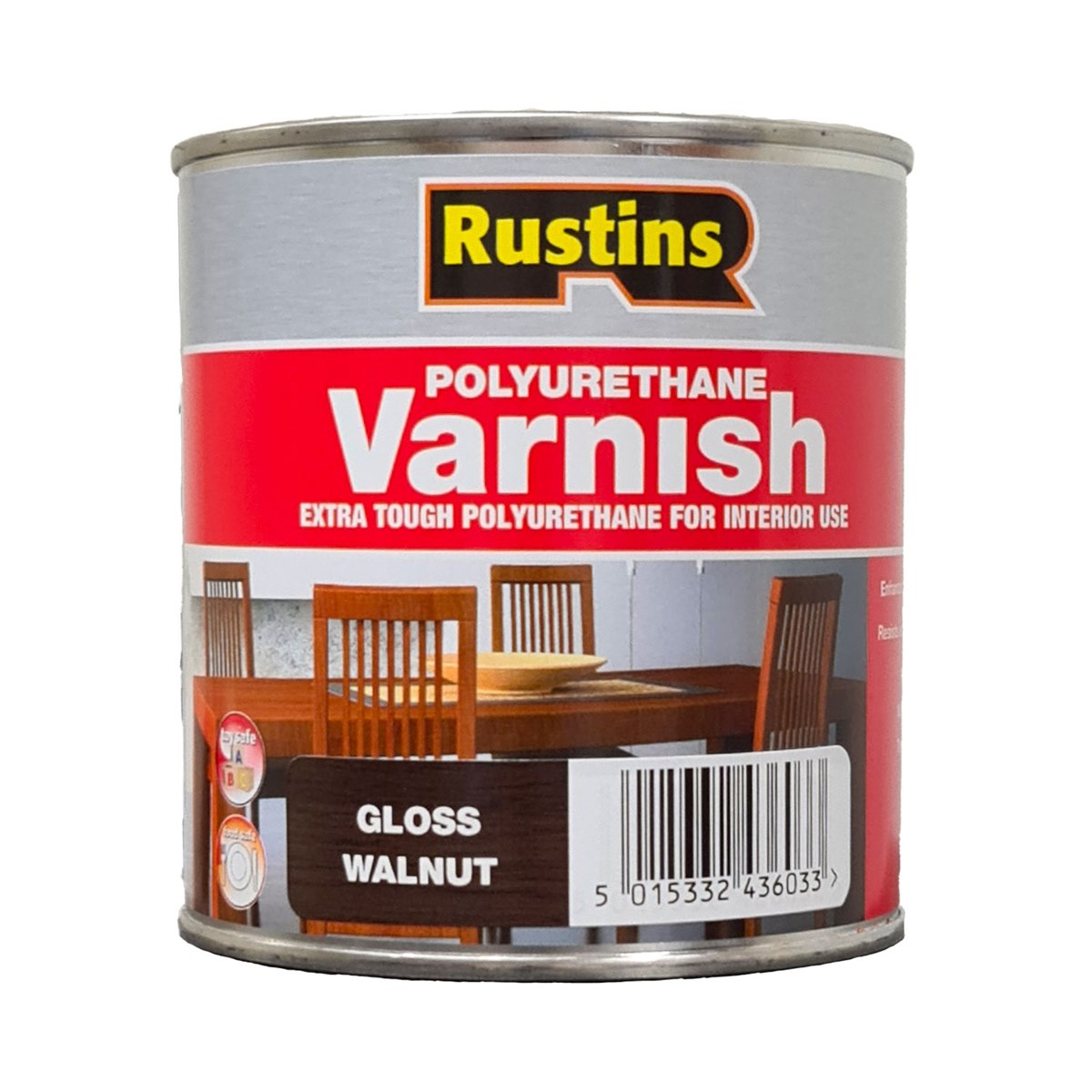 Rustins Polyurethane Varnish Gloss Walnut 250ml