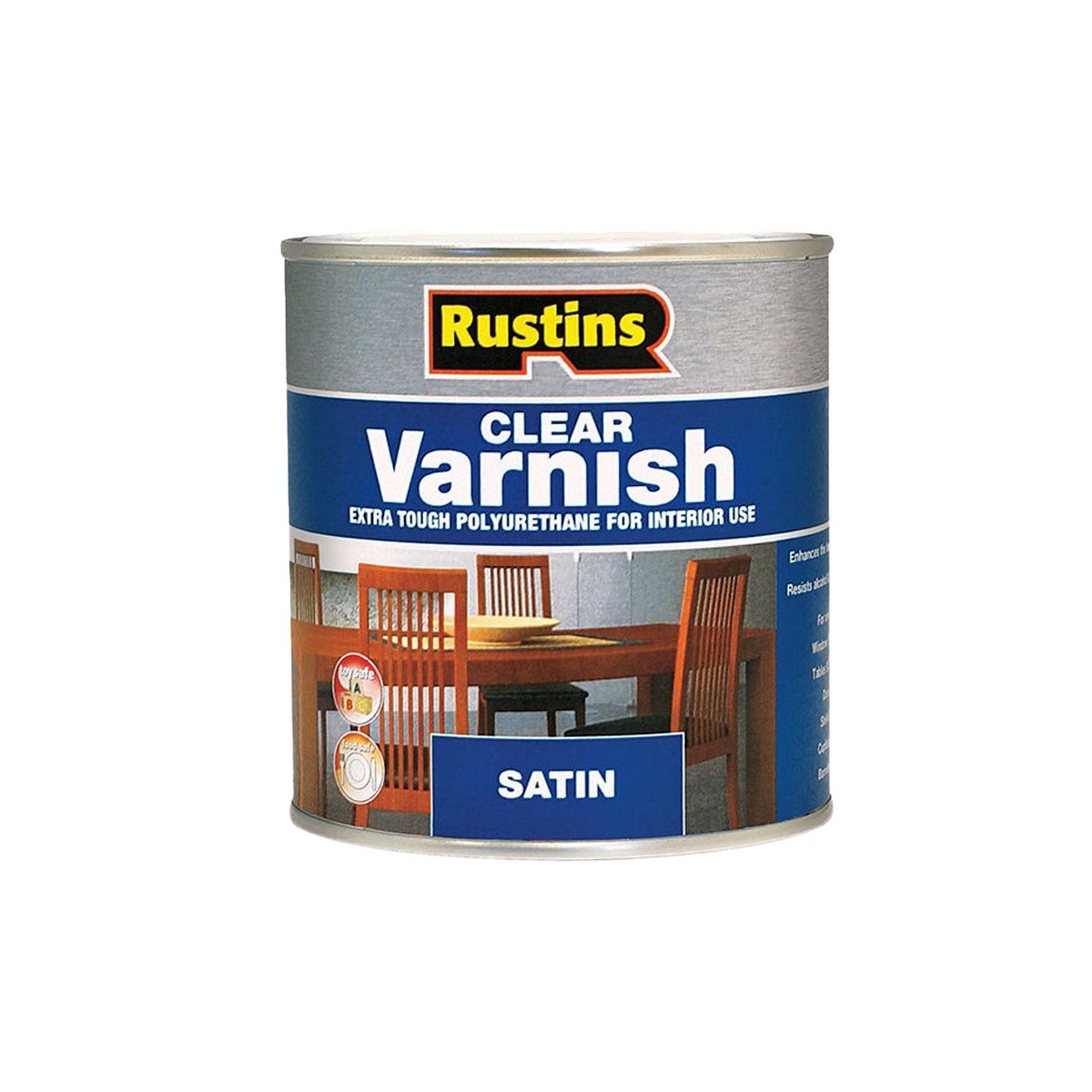 Rustins Polyurethane Satin Clear Varnish 2.5 Litre