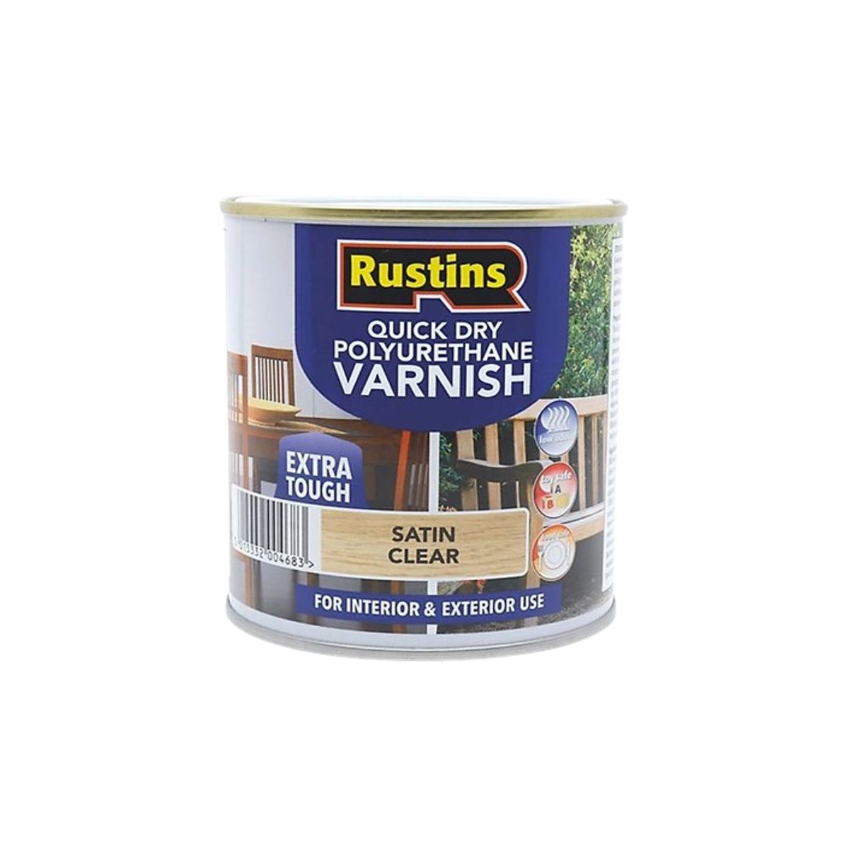 Satin Clear Rustin Quick Dry Polyurethane Extra Tough Varnish 2.5L