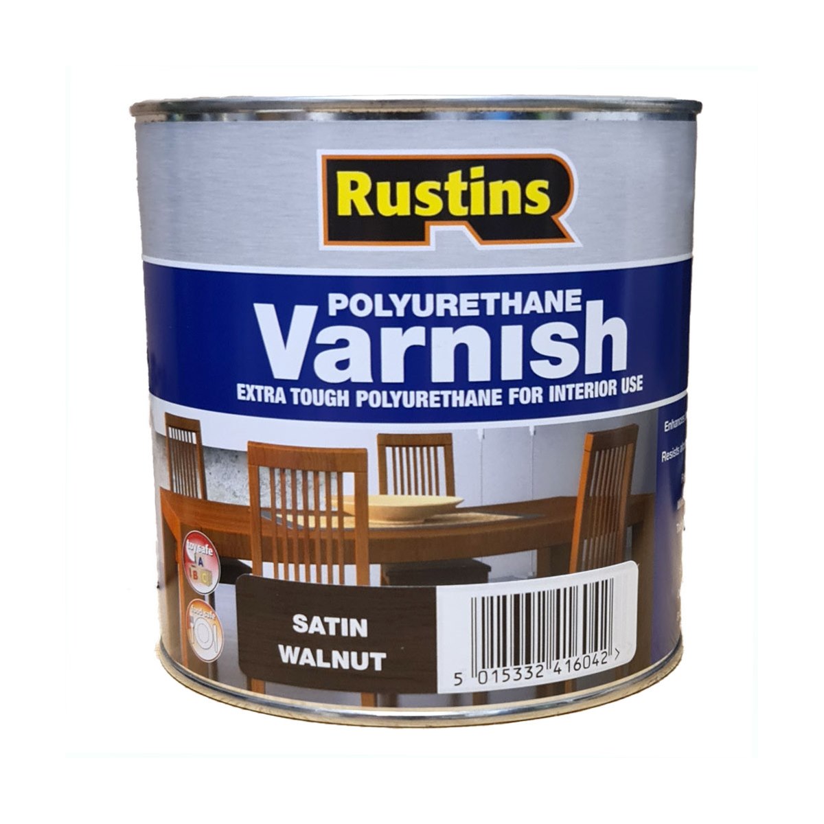 Rustins Polyurethane Varnish Satin Walnut 1 Litre