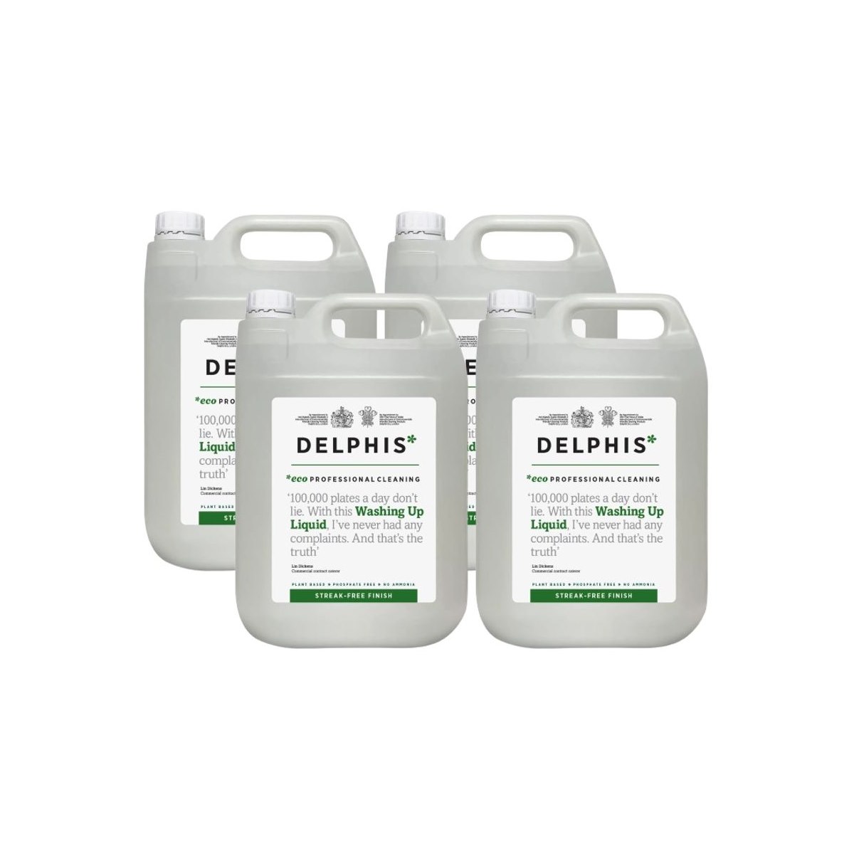 Case of 4 x Delphis Washing Up Liquid Refill 5L