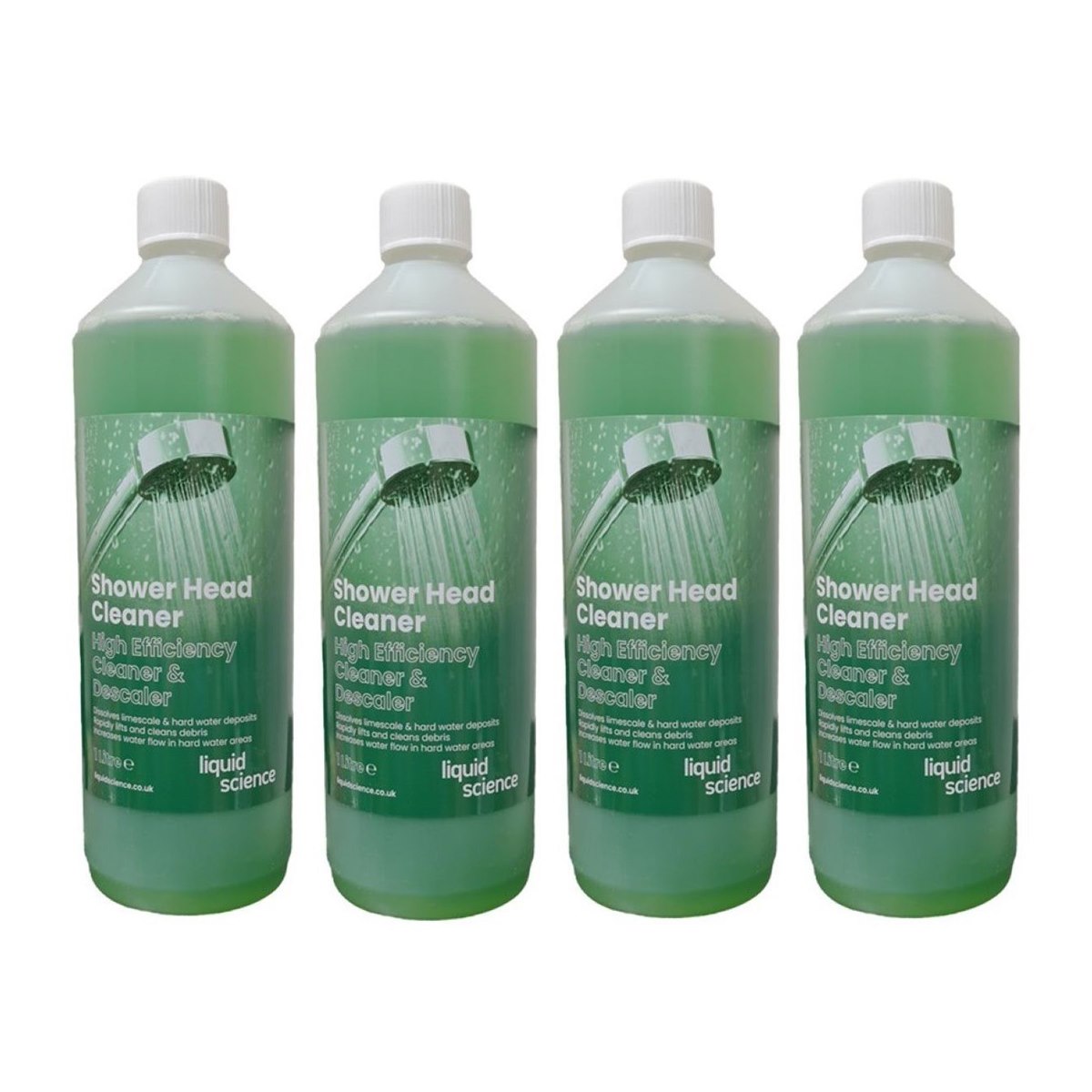 Case of 4 x Liquid Science Shower Head Cleaner and Descaler 1 Litre