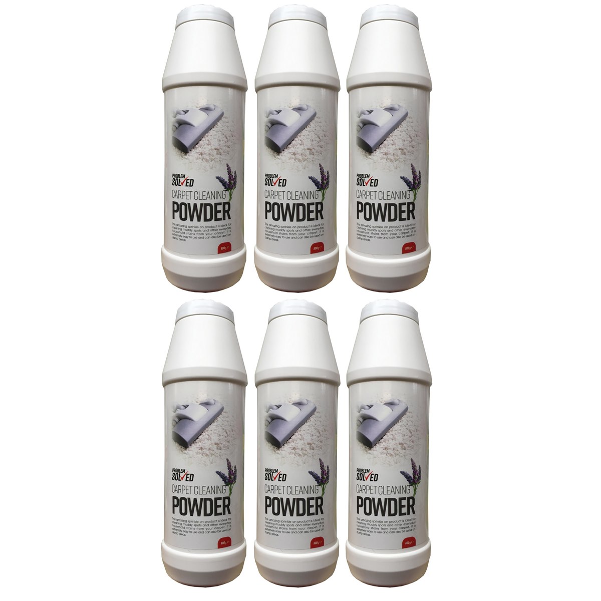 Case of 6 x Problem Solved Carpet Cleaner Powder Lavender 600g