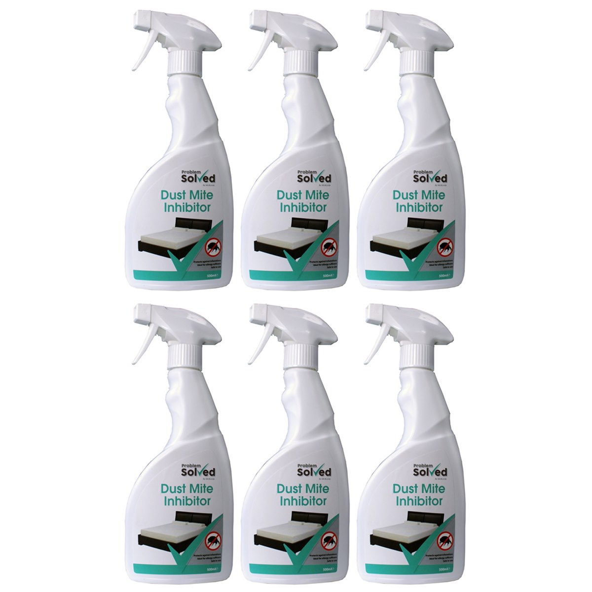 Case of 6 x Problem Solved Dust Mite Inhibitor Spray 500ml