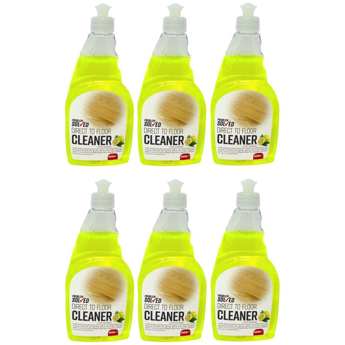 Case of 6 x Problem Solved Direct To Floor Cleaner Lemon 500ml