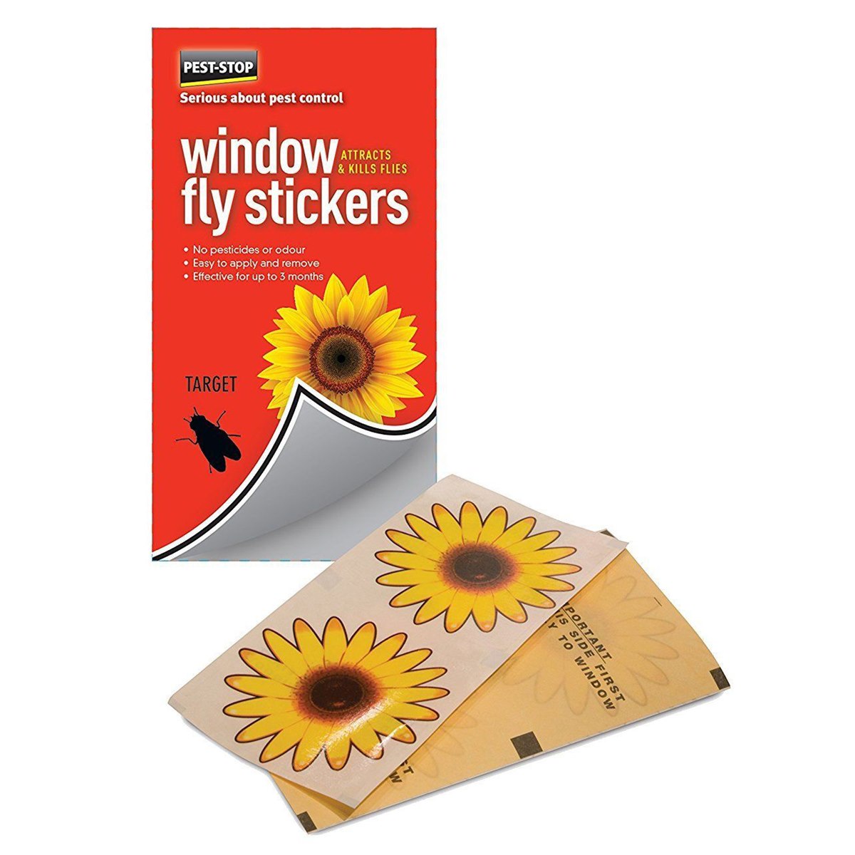 Pest Stop Window Fly Stickers Pack of 4