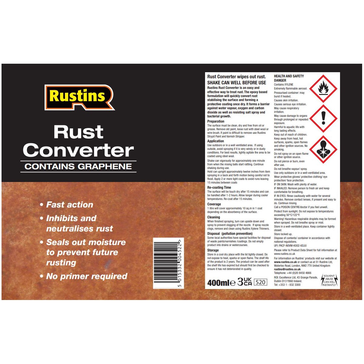 How to Use Rustins Rust Converter 400ml Aerosol