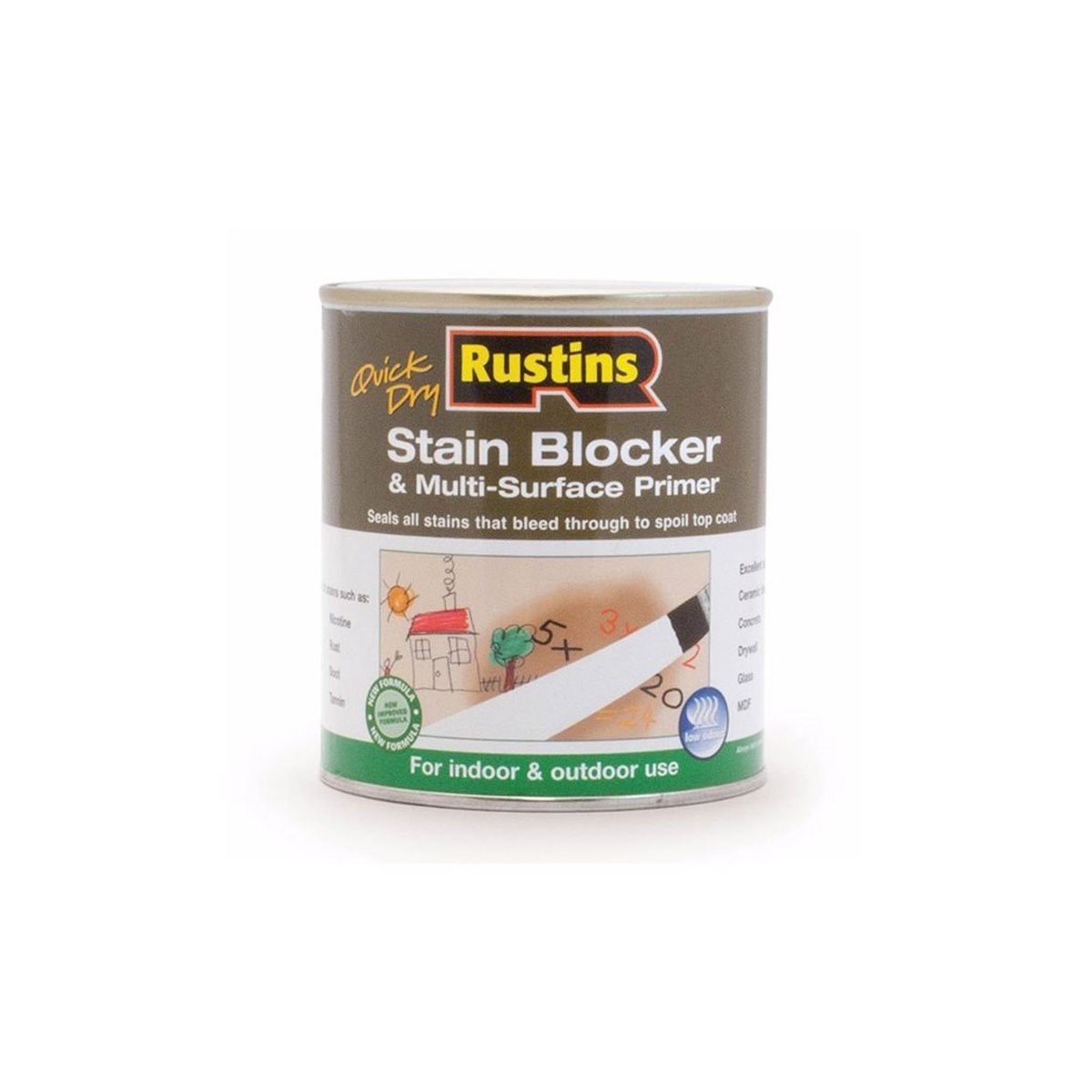 Rustins Quick Dry Stain Blocker and Multi Surface Primer 1 Litre