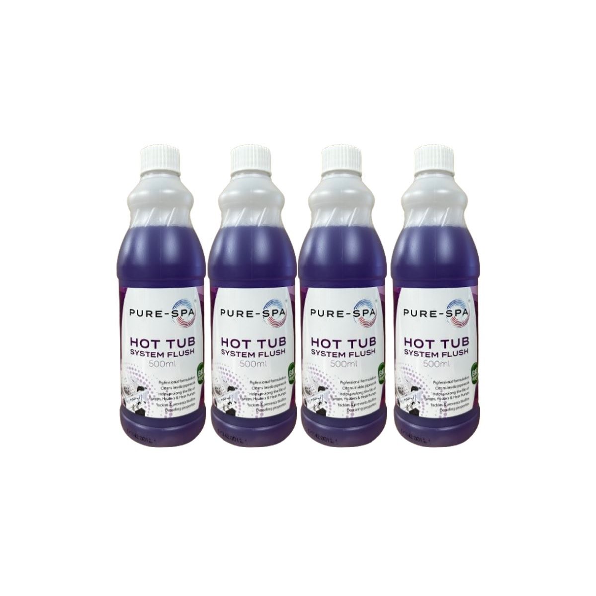 Case of 4 x Pure Spa Hot Tub System Flush 500ml