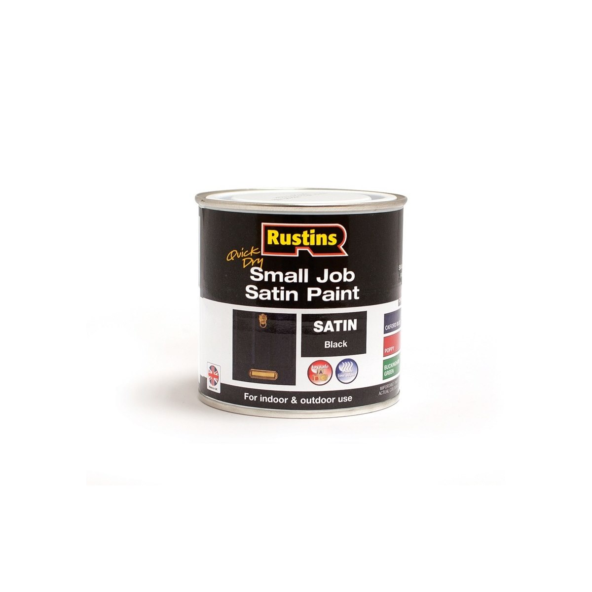 Rustins Quick Dry Small Job Satin Black 250ml