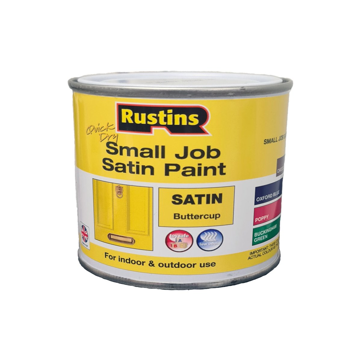 Rustins Quick Dry Small Job Satin Buttercup Yellow 250ml