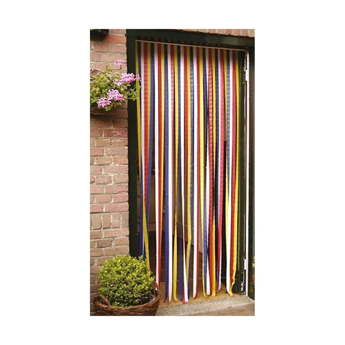 Traditional Multi-Coloured Doorway Strip Blind