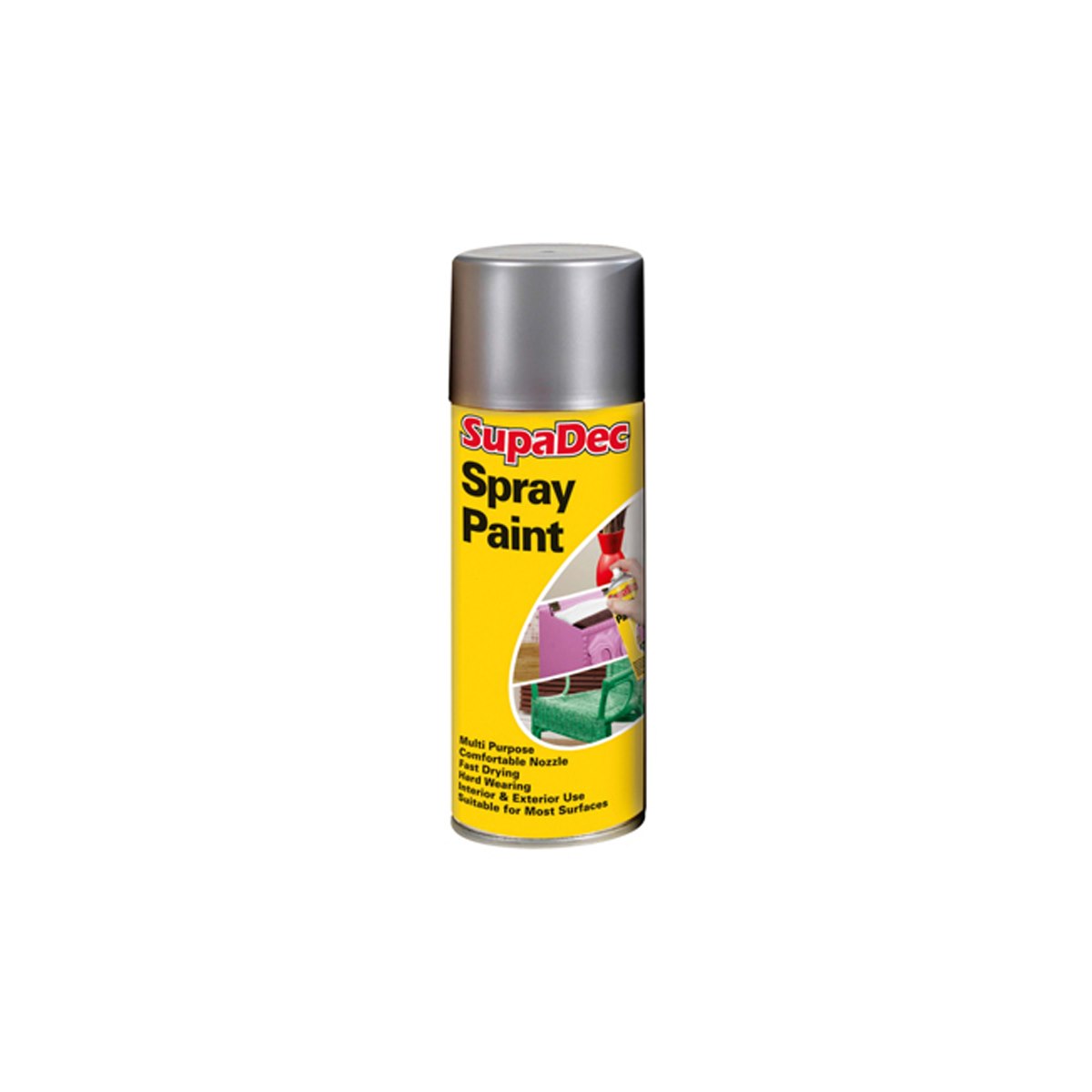 SupaDec Spray Paint Silver 400ml