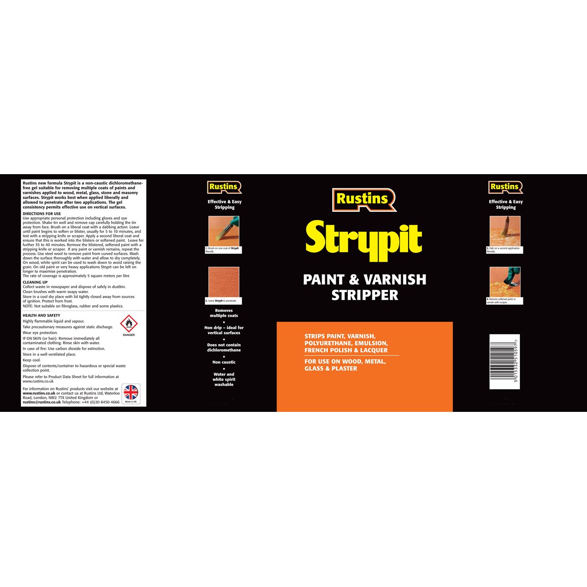 Rustins Strypit Paint and Varnish Stripper 