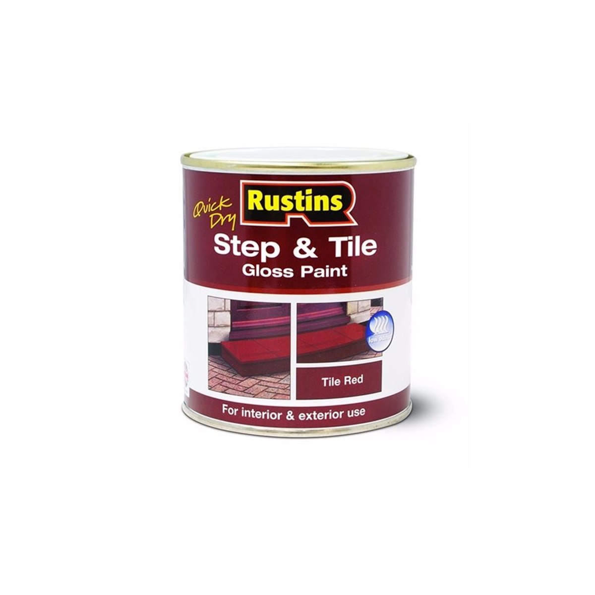 Rustins Quick Dry Step and Tile Gloss Paint Red 250ml