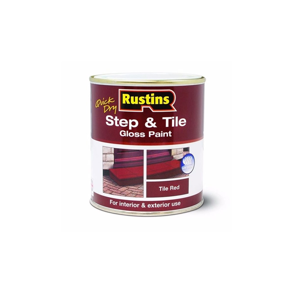 Rustins Quick Dry Step and Tile Gloss Paint Red 500ml