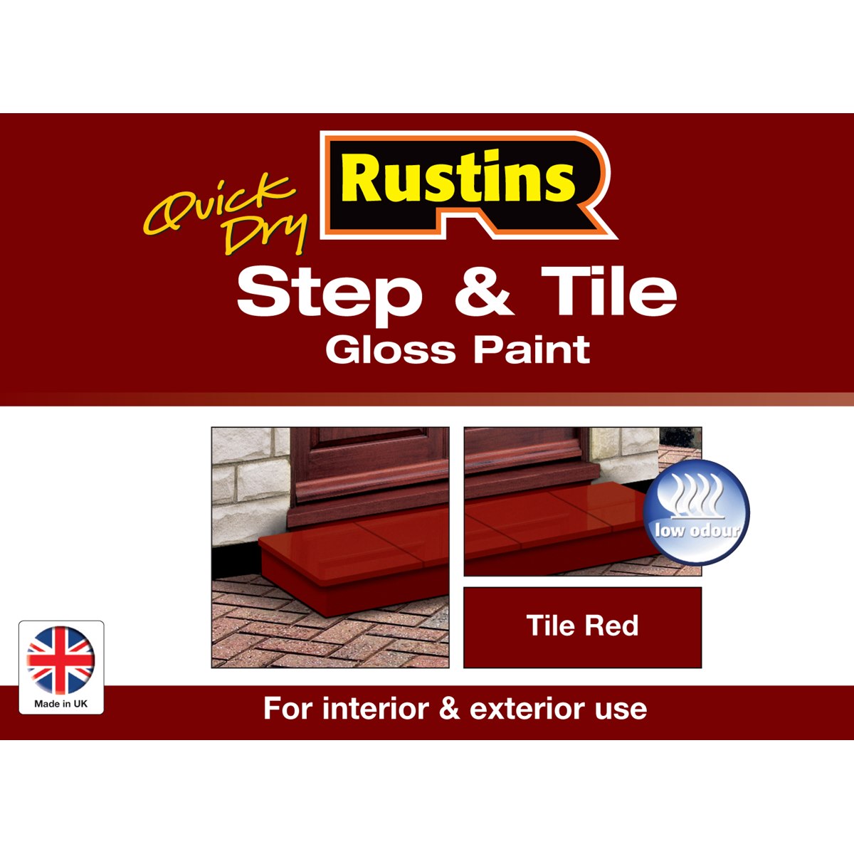 Rustins Red Step and Tile Paint