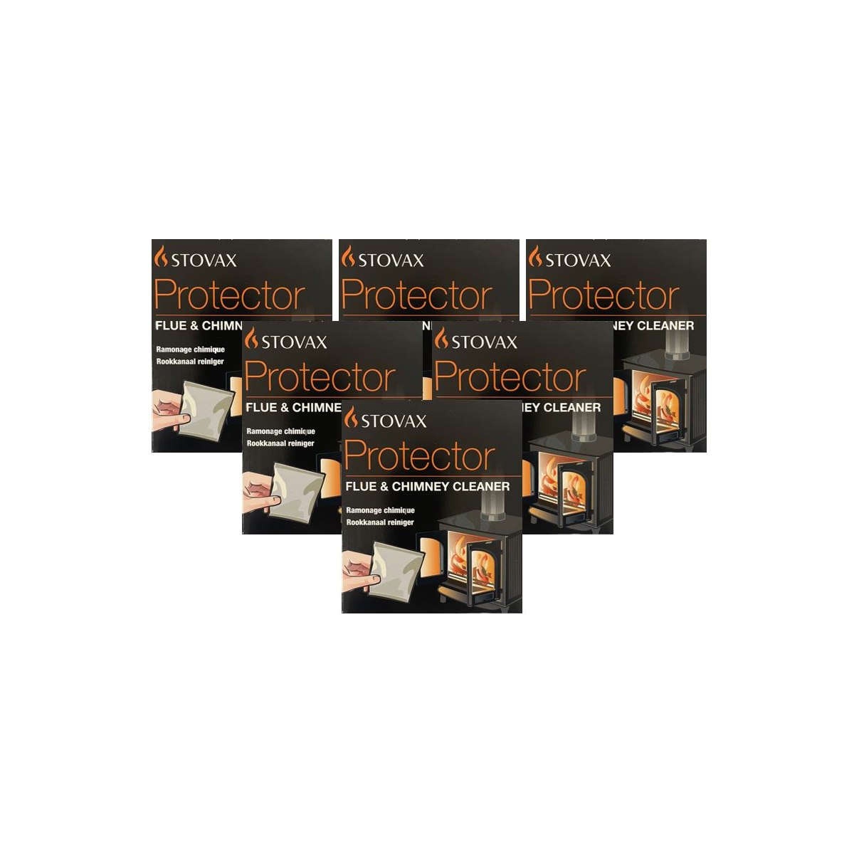 Case of 6 x Stovax Protector Flue and Chimney Cleaner 12 x 40g Sachets