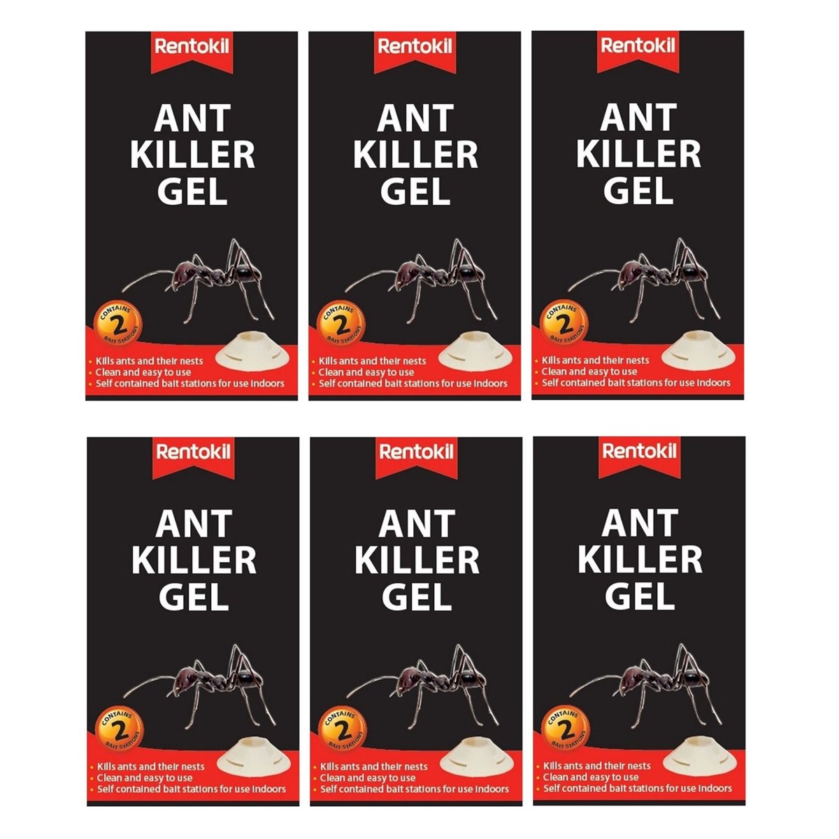Case of 6 x Rentokil Ant Killer Gel Twin Pack