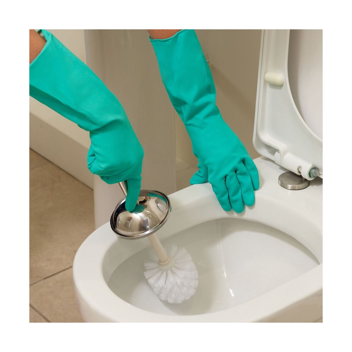 Rubber Toilet Cleaning Gloves