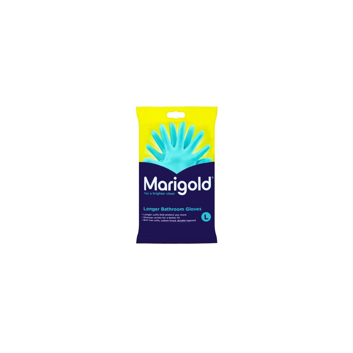 Marigold Longer Sleeved Bathroom Gloves Large