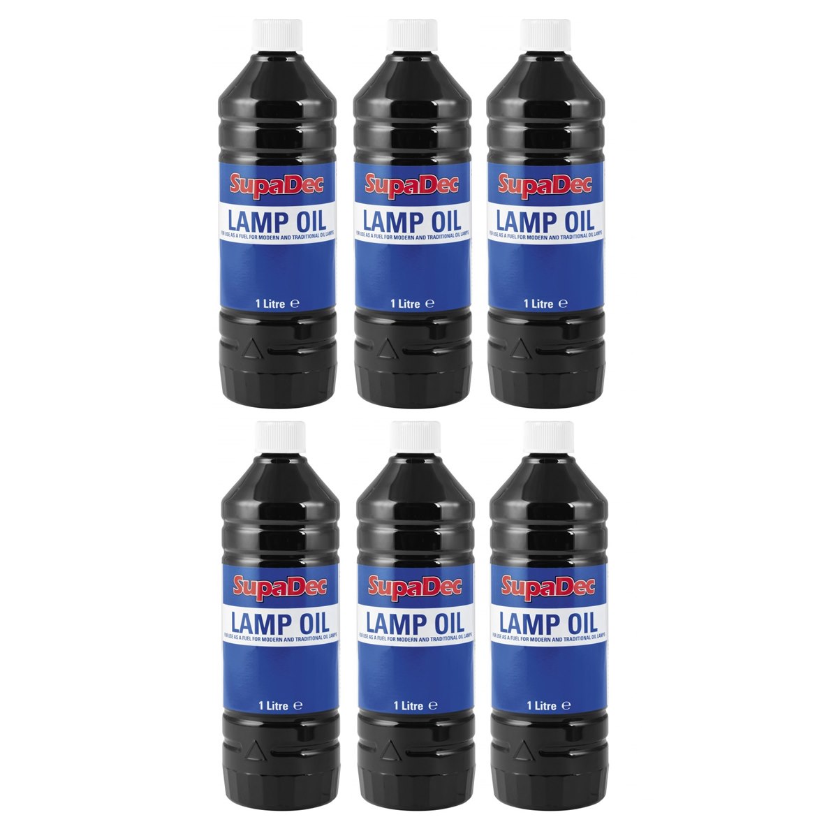 Case of 6 x SupaDec Clear Lamp Oil 1 Litre