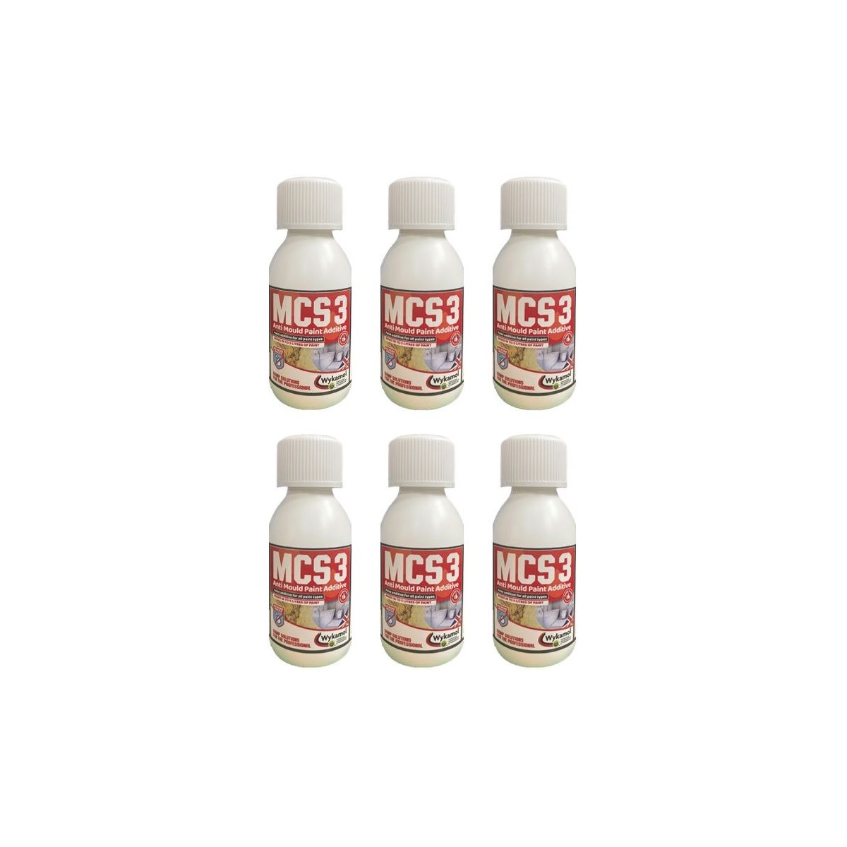 Case of 6 x Wykamol MCS3 No More Mould Anti Mould Paint Additive 100ml