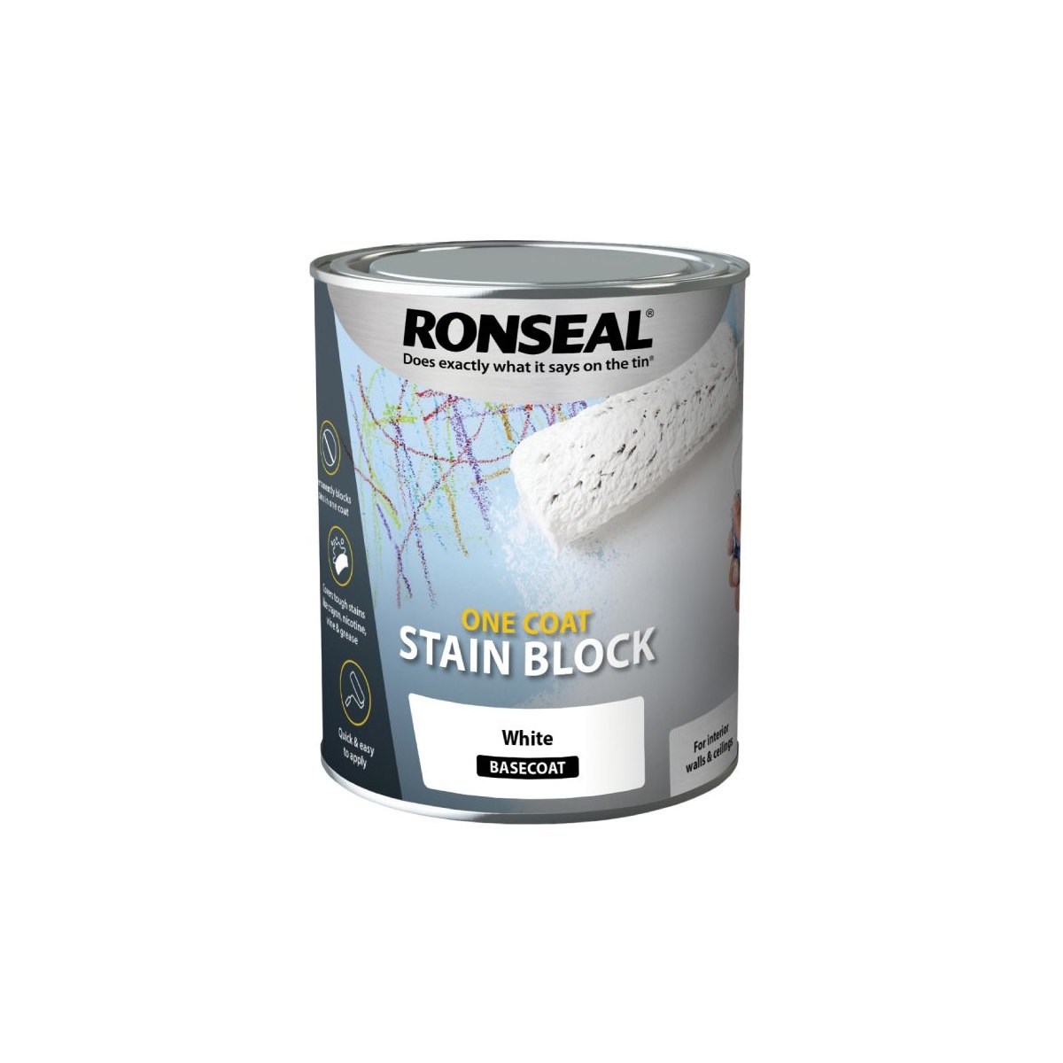 Ronseal One Coat Damp Seal Paint White 750ml