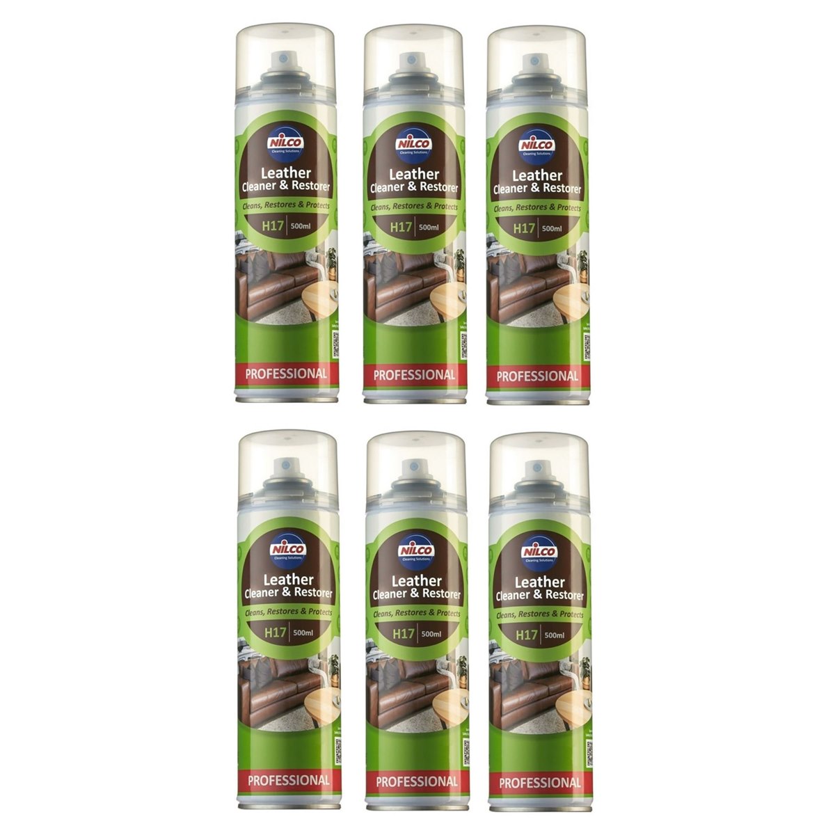 Nilco Leather Cleaner and Restorer Spray H17 500ml x 6