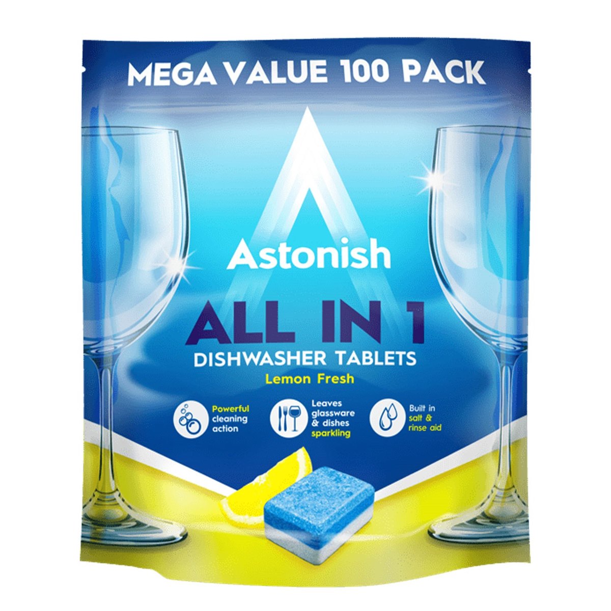 Astonish All In 1 Dishwasher Tablets Lemon Fresh 100 Pack