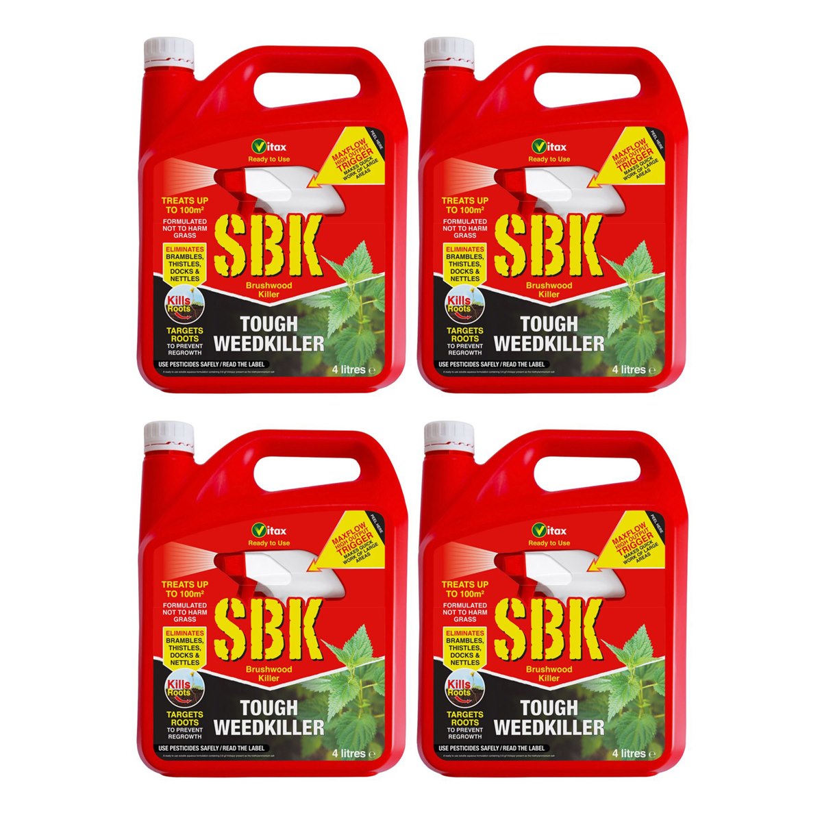 Case of 4 x Vitax SBK Brushwood Killer Ready To Use 4 Litre