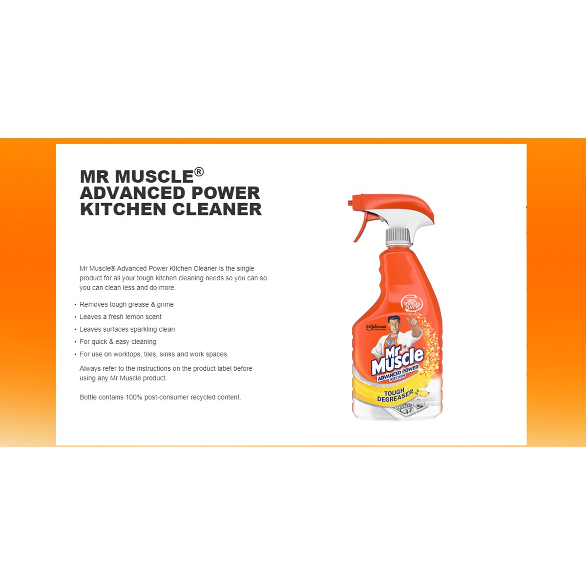 Mr Muscle Advanced Kitchen Cleaner