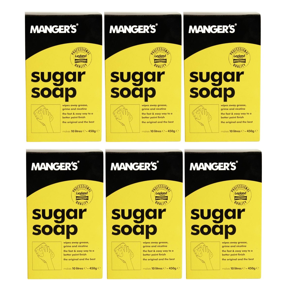 Case of 6 x Mangers Sugar Soap Powder 450g