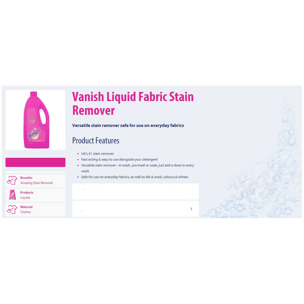 Vanish Liquid Fabric Stain Remover