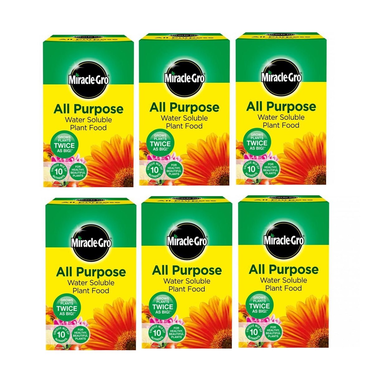 Case of 6 x Miracle Gro All Purpose Soluble Plant Food 500g