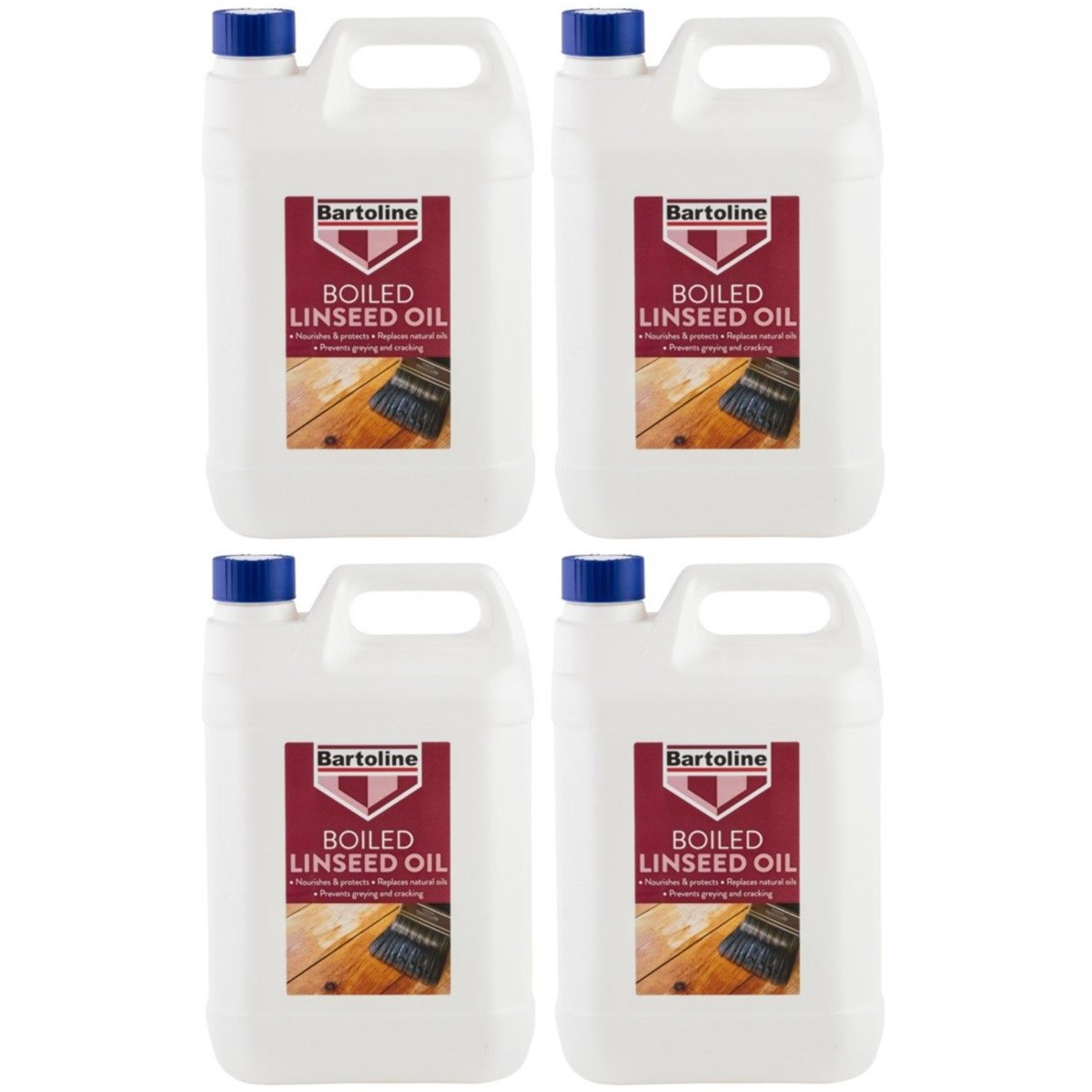 Case of 4 x Bartoline Boiled Linseed Oil 5 Litre
