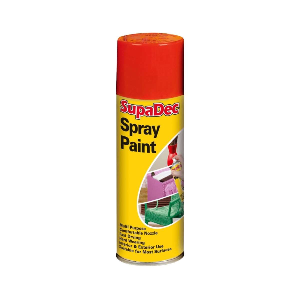 SupaDec Spray Paint 400ml Bright Red
