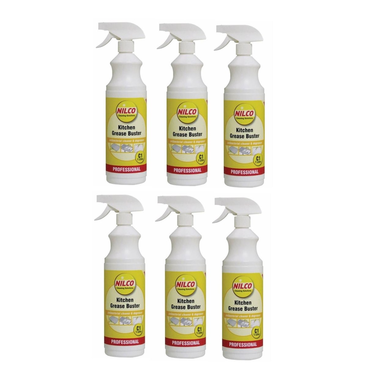 Nilco Kitchen Grease Buster Spray 1 Litre x 6