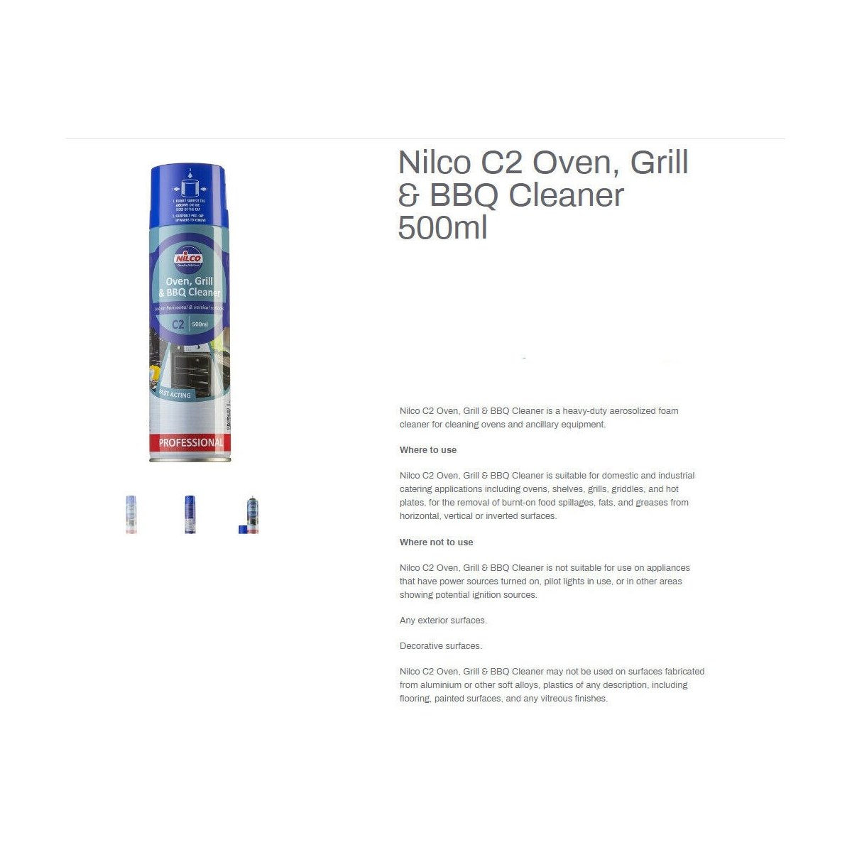 Nilco C2 Oven Cleaning Spray