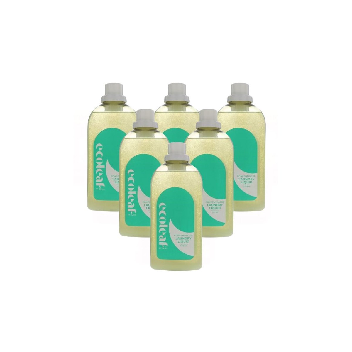 Case of 6 x Ecoleaf By Suma Concentrated Laundry Liquid Fresh Linen 750ml